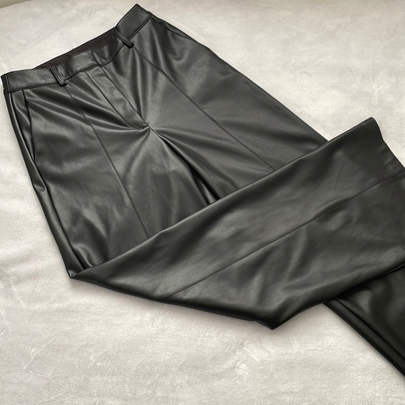 π Dynamite Wide Leg Faux Leather Black 6 NWT - Picture 3 of 16